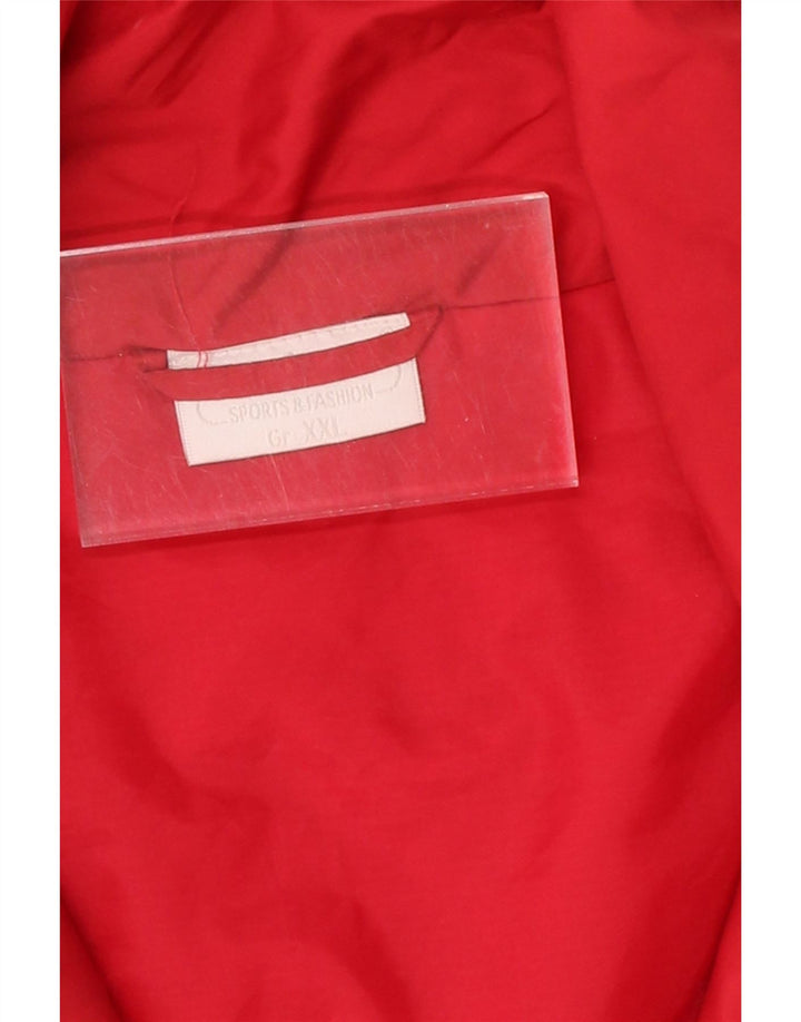 VINTAGE Mens Graphic Pullover Windbreaker Jacket UK 44 2XL Red Polyester Vintage Vintage and Second-Hand Vintage from Messina Hembry 