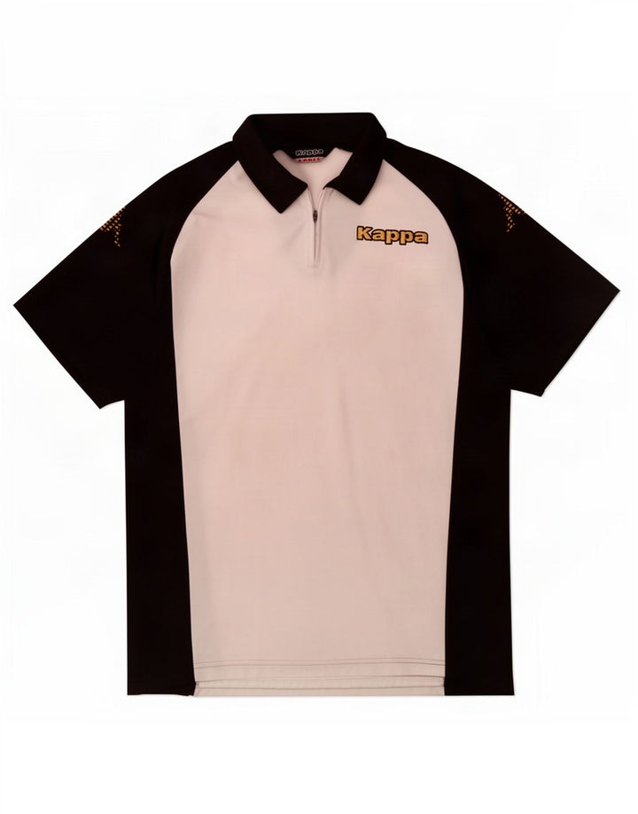 Polo Kappa Hombre Grande Blanco Colorblock Poliéster