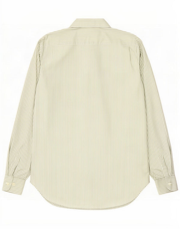 Camisa Aquascutum para hombre Talla 16 1/2 42 Rayas verdes grandes