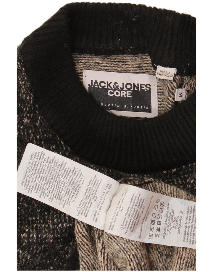 JACK & JONES Jersey De Cuello Redondo Para Hombre Poliéster Moteado Negro Medio