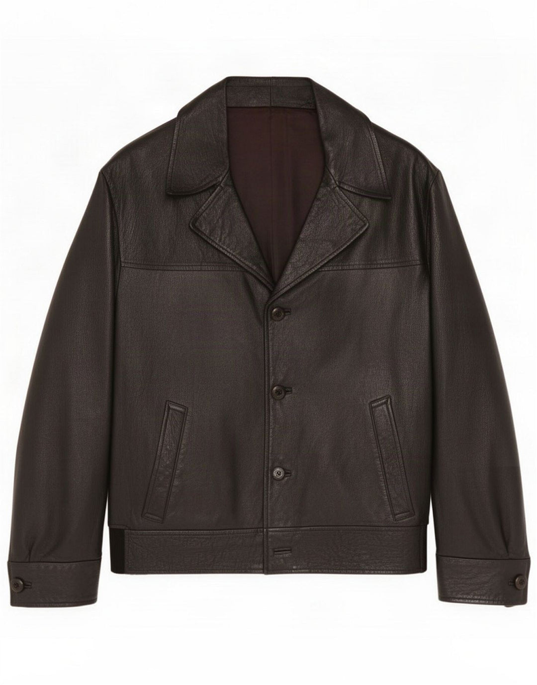 Chaqueta de cuero vintage para hombre UK 38 Medium Black