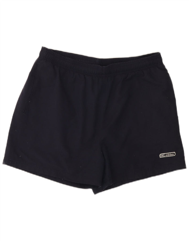 Adidas - Pantalones cortos deportivos para hombre, talla grande, poliéster, color azul marino