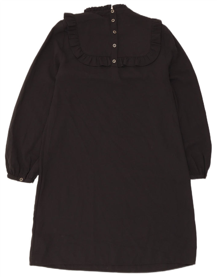 Marks & Spencer Vestido recto de manga larga para mujer UK 42 Mediano Negro