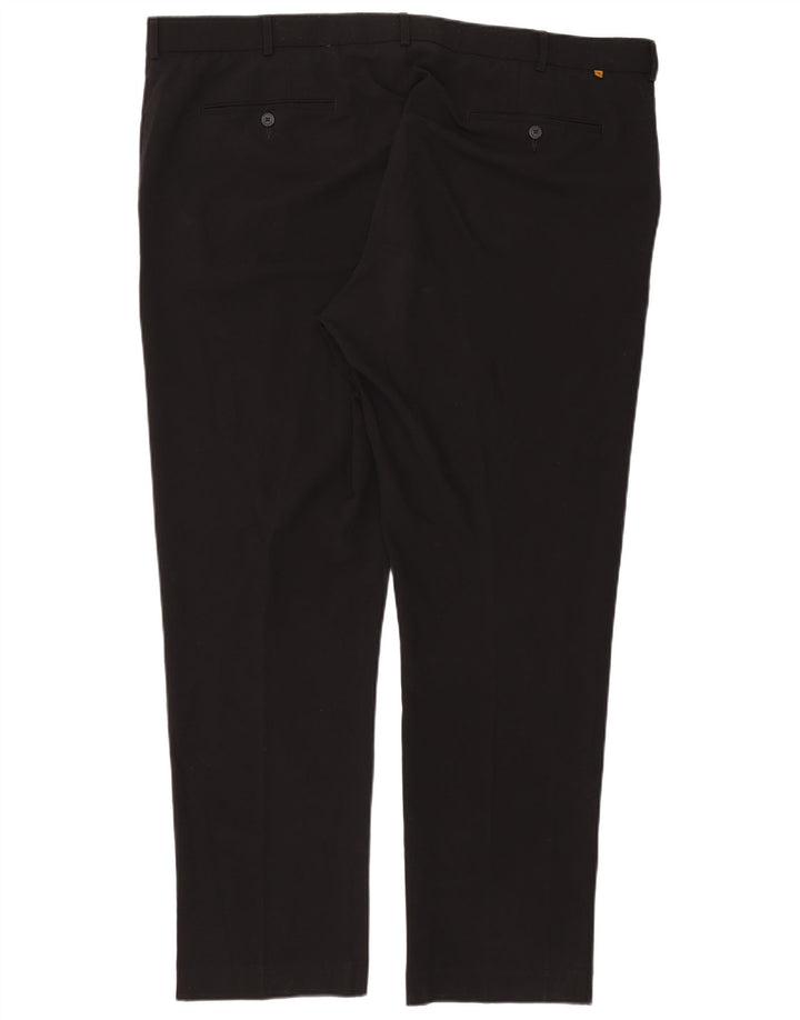 Farah Pantalón de traje recto para hombre W46 L33 Poliéster negro