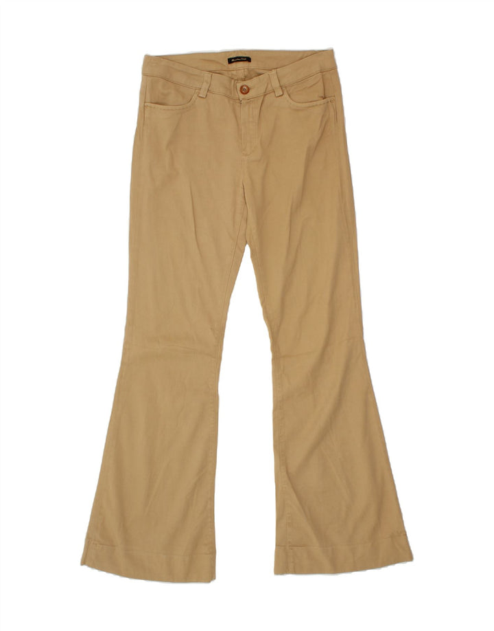 MASSIMO DUTTI Womens Flare Casual Trousers EU 40 Medium W30 L31 Beige Vintage Massimo Dutti and Second-Hand Massimo Dutti from Messina Hembry 
