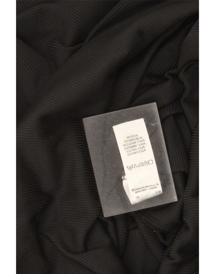 Marks & Spencer Vestido largo para mujer UK 10 Small Nylon negro
