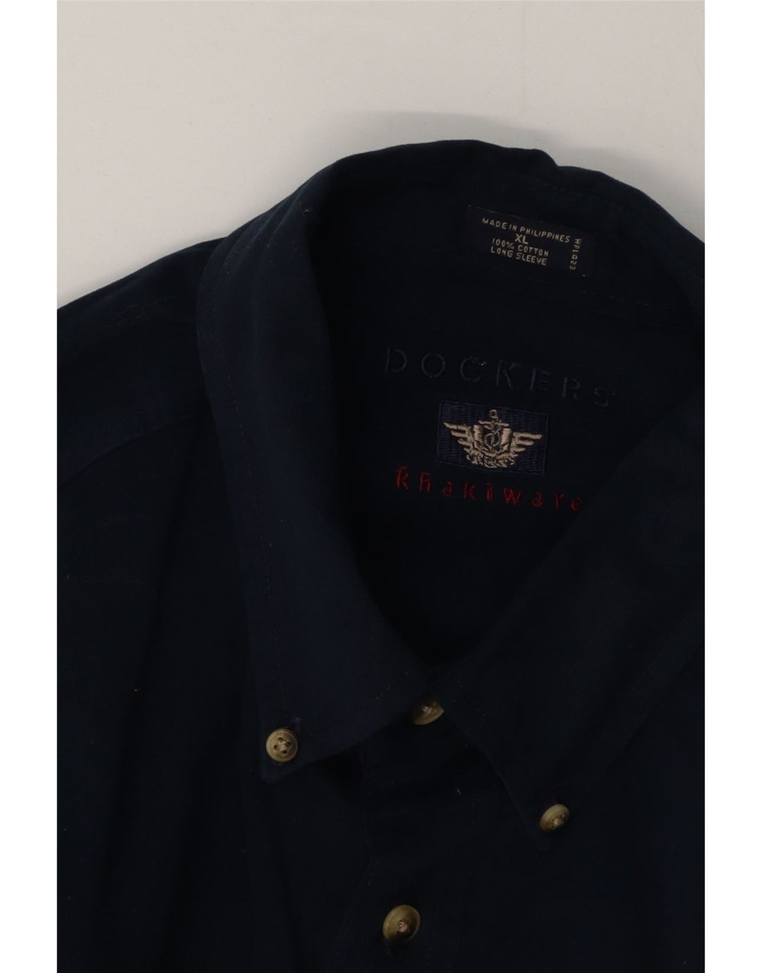 Camisa Dockers Hombre XL Azul Marino Algodón