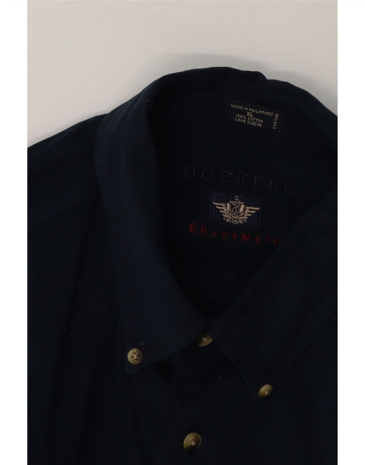Camisa Dockers Hombre XL Azul Marino Algodón