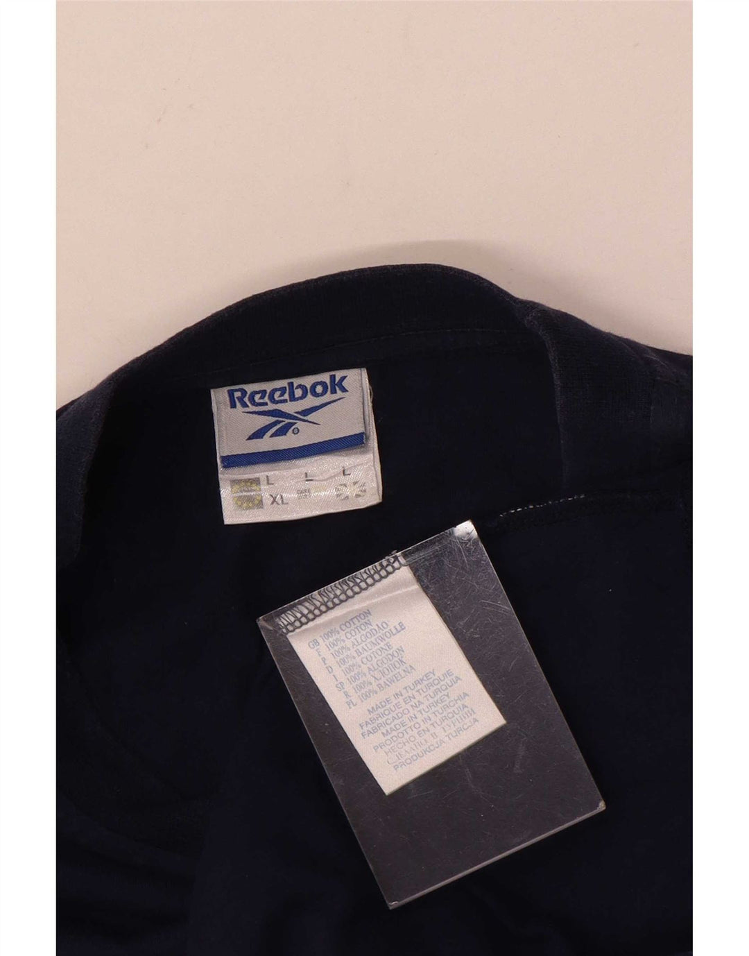 Reebok - Camiseta gráfica para hombre, talla grande, algodón azul marino