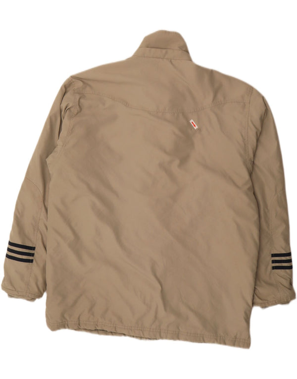 Adidas Chaqueta cortavientos para hombre UK 42/44 Large Beige Colorblock Poliéster