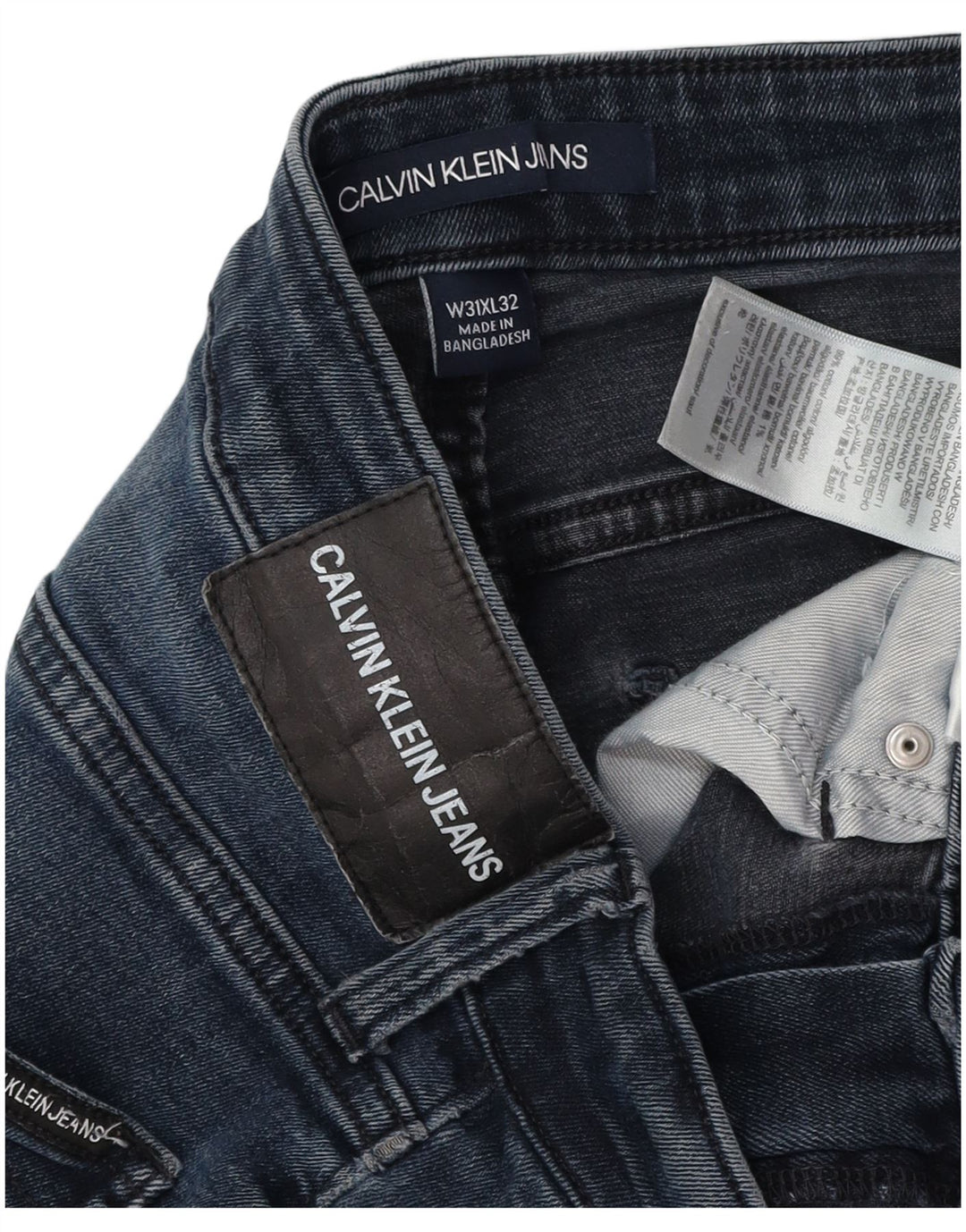 CALVIN KLEIN Vaqueros ajustados Etroite para hombre W31 L32 Algodón azul