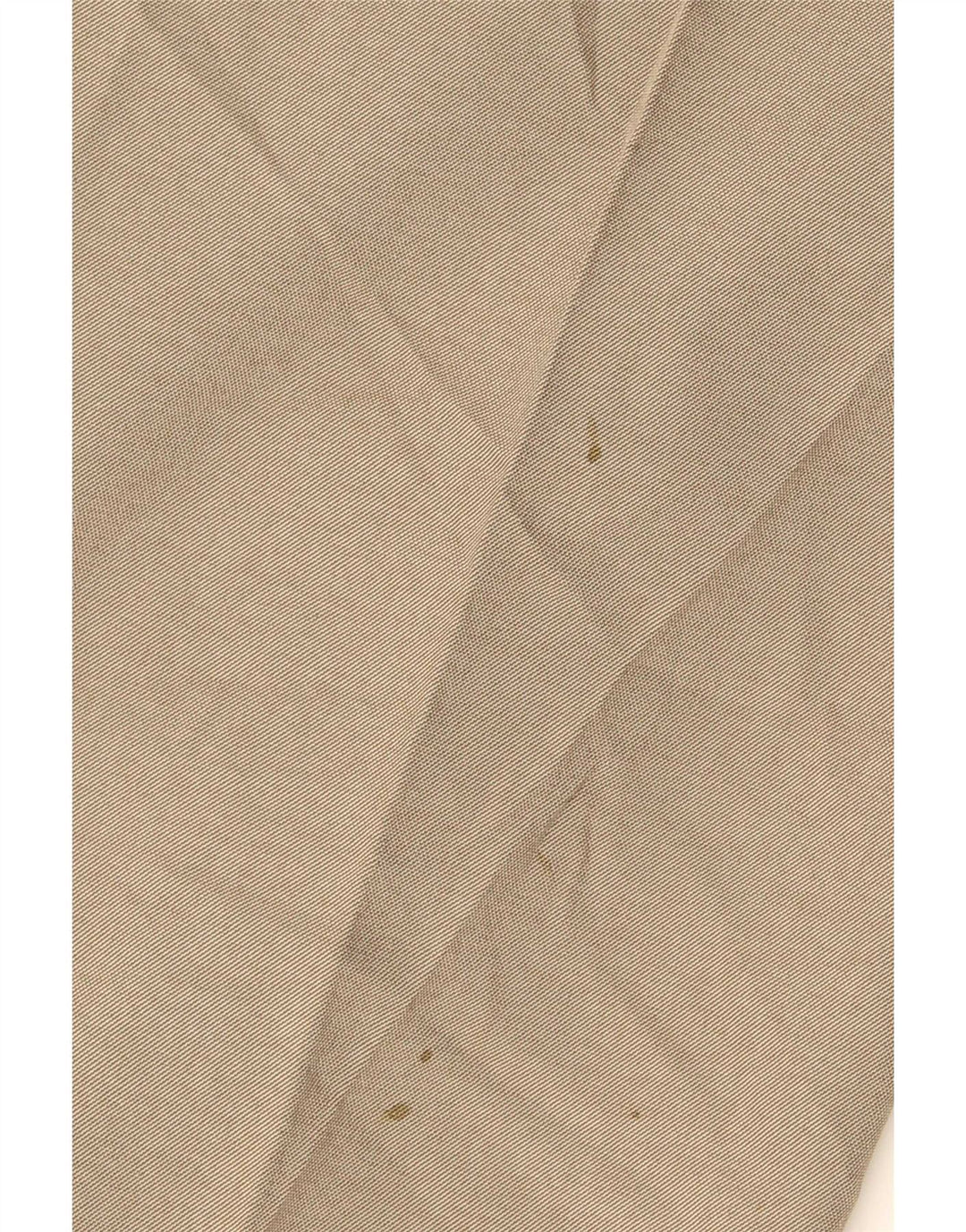 Marks & Spencer Pantalón de traje recto para hombre W42 L29 Poliéster beige