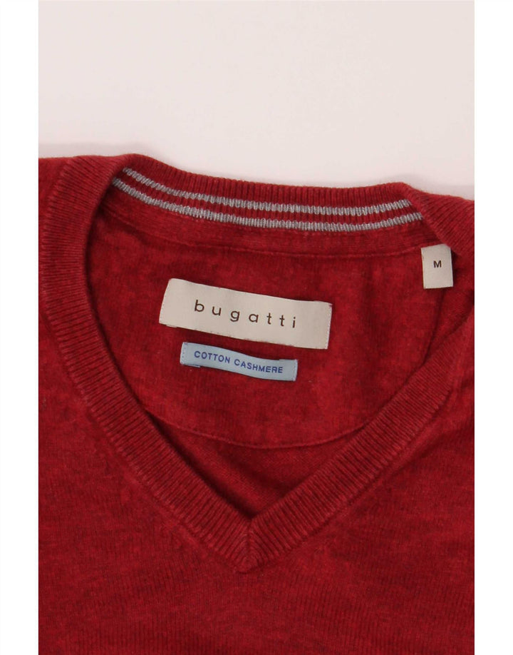 Bugatti Jersey Con Cuello En V Para Hombre Algodón Burdeos Medio
