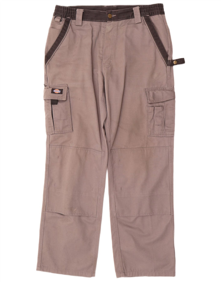 Dickies Pantalones cargo rectos para hombre W34 L31 Poliéster gris