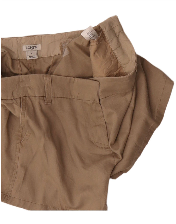 J. CREW Pantalones cortos chinos para mujer US 6 mediano W30 algodón beige