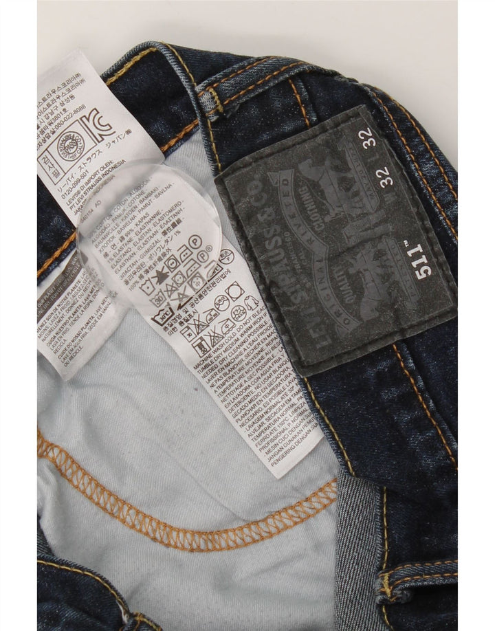 Levi's Hombre 511 Slim Jeans W32 L32 Algodón Azul Marino