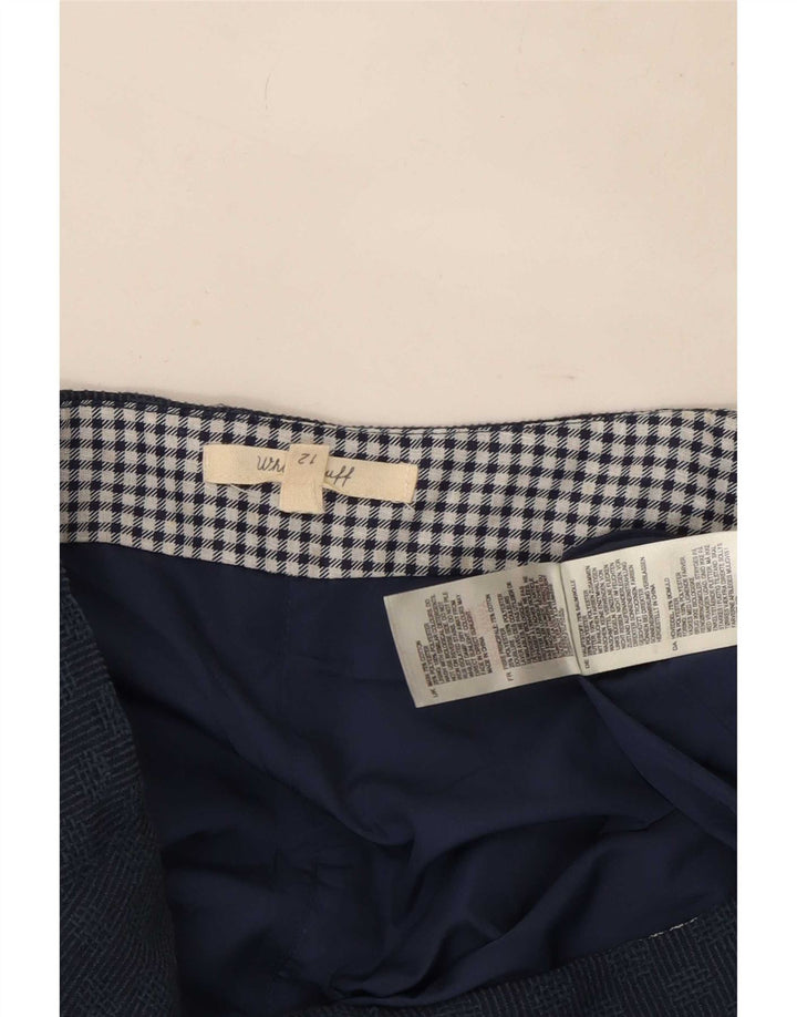 Falda recta para mujer White Stuff UK 40 Medium W32 Azul marino geométrico