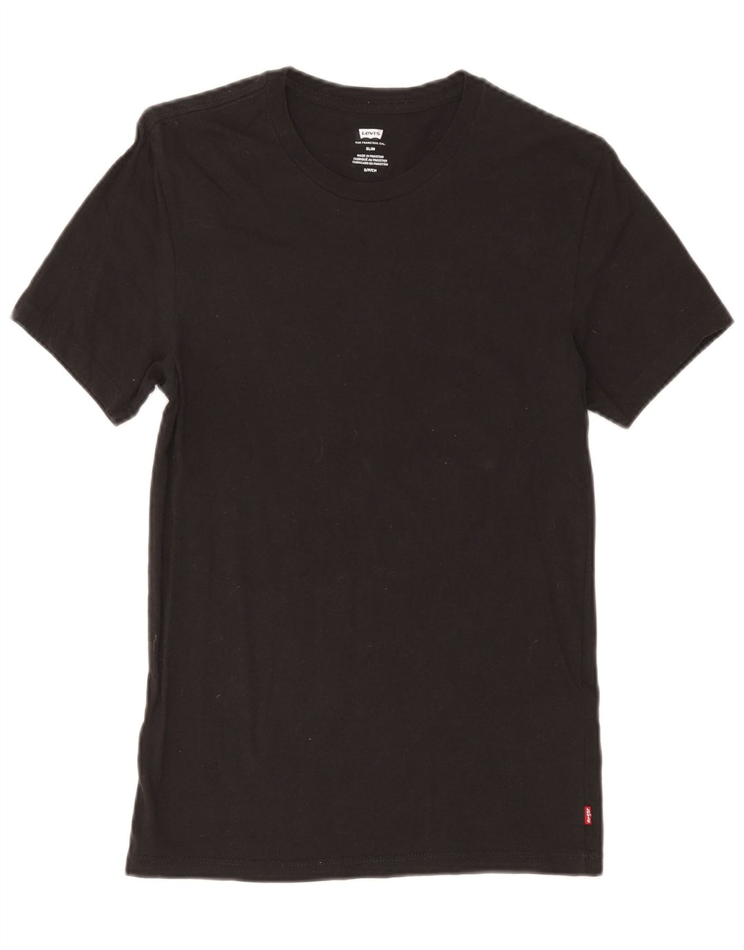 Levi's Hombre Slim Fit Camiseta Top Pequeño Algodón Negro