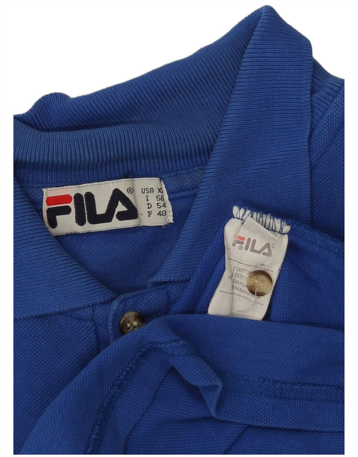Fila Polo Hombre XL Algodón Azul