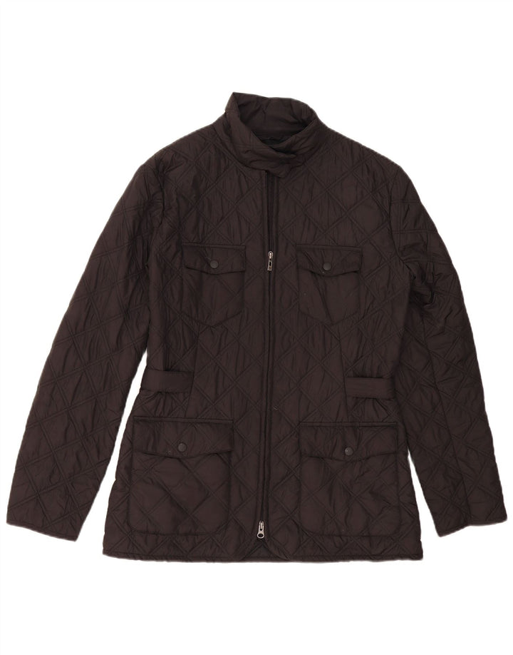 Sergio Tacchini Chaqueta acolchada para mujer IT 46 Grande Poliéster negro
