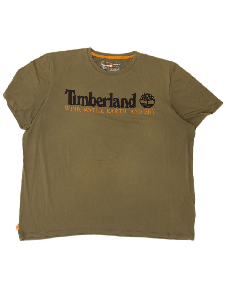 TIMBERLAND Camiseta gráfica de ajuste regular para hombre Top 3XL Algodón caqui
