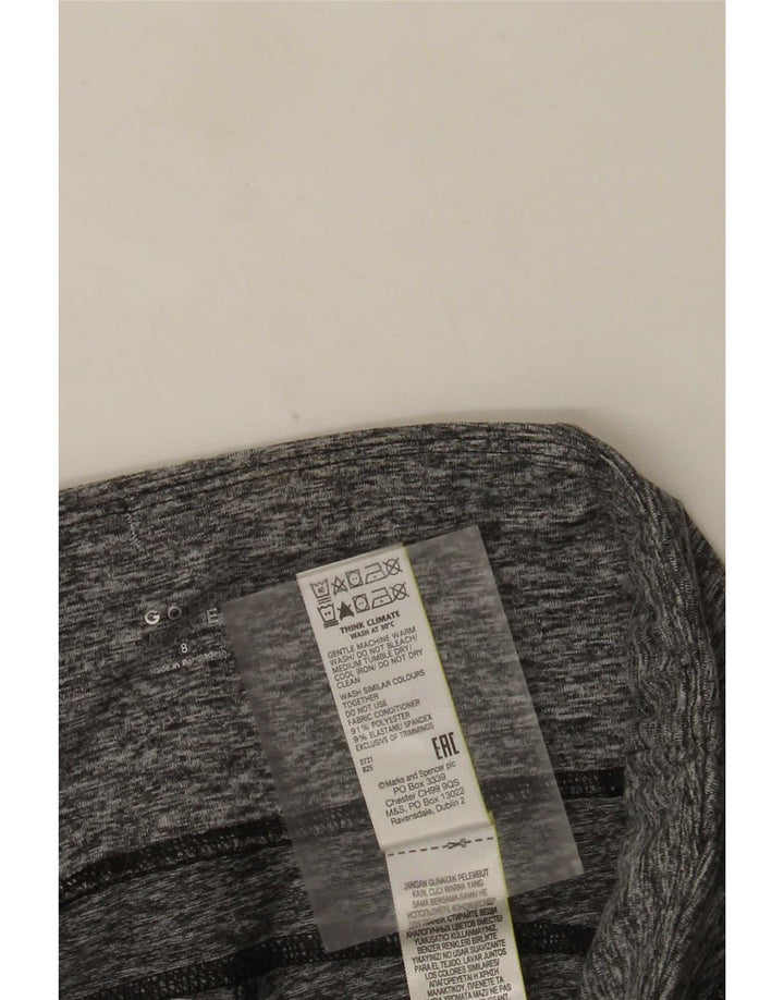 Marks & Spencer Leggings para mujer UK 8 Pequeño Gris Colorblock Poliéster