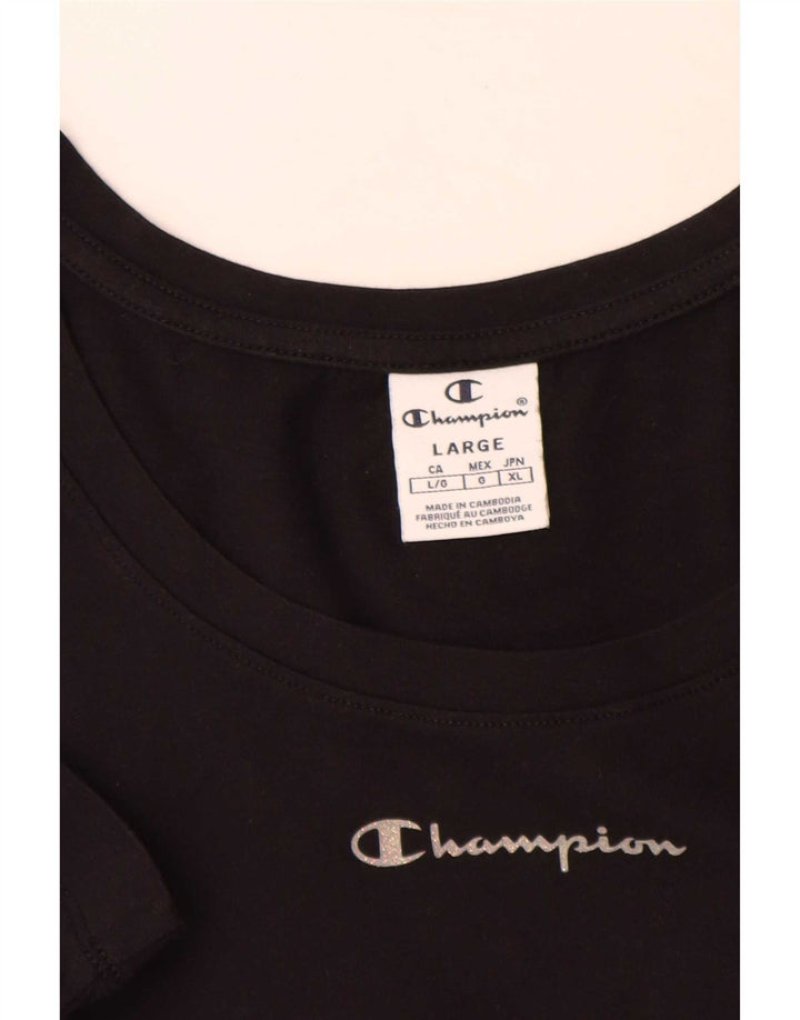 Champion - Camiseta para hombre, talla grande, color negro