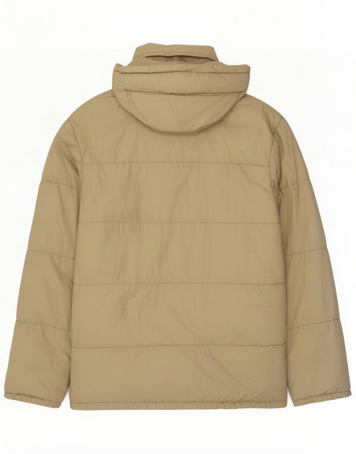 Alberto Aspesi Chaqueta acolchada extragrande con capucha para mujer UK 8 Small Beige