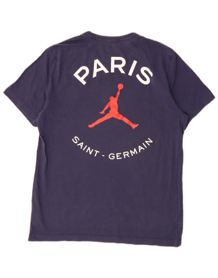 Jordan Mens Paris Saint- Germain Graphic T-Shirt Top Medium Navy Blue