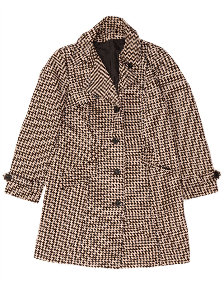 Marks & Spencer Gabardina para mujer UK 44 Poliéster de pata de gallo beige grande