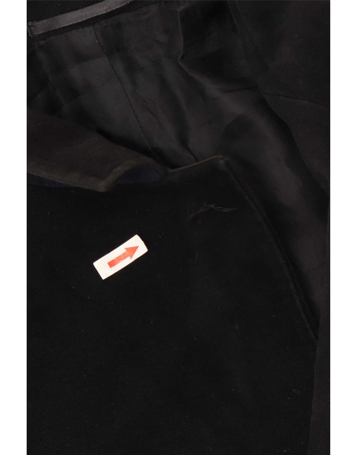 Massimo Dutti Abrigo Hombre EU 48 Mediano Negro Algodón