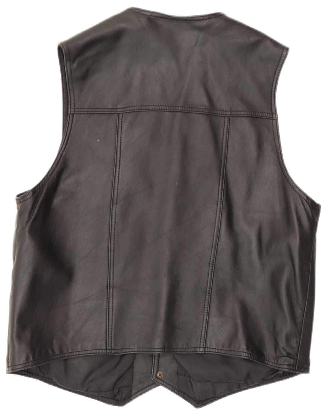 Mondi Chaleco de cuero para hombre UK 36 Small Negro