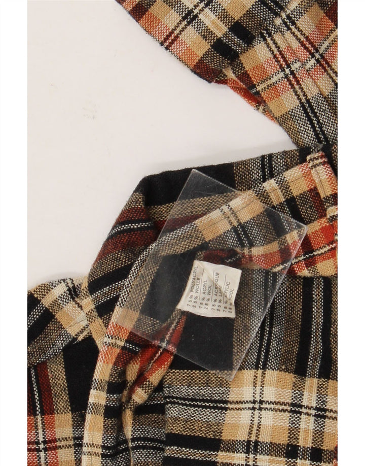 Camisa de franela vintage para hombre talla 39 mediana multicolor cheque poliacrílico