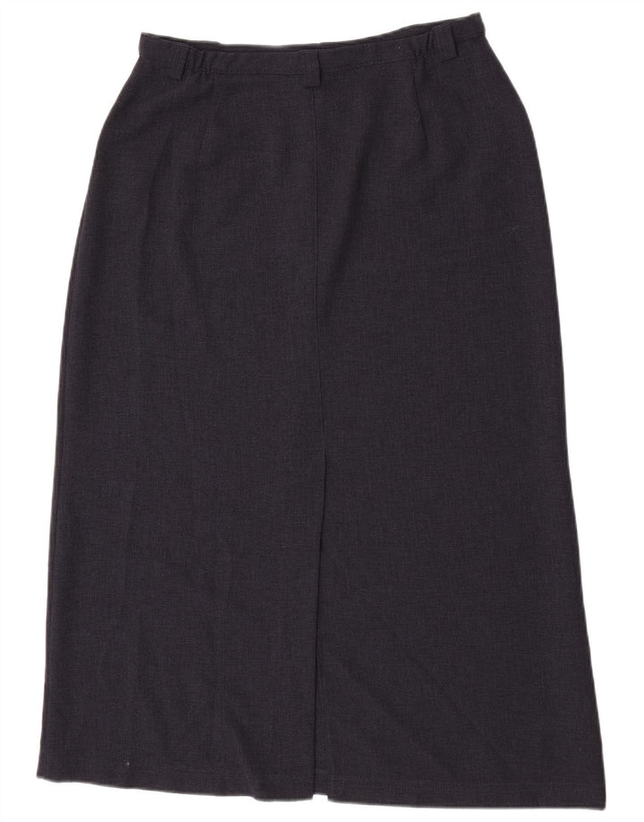Marks & Spencer Falda midi para mujer UK 16 Large W32 Poliéster azul marino