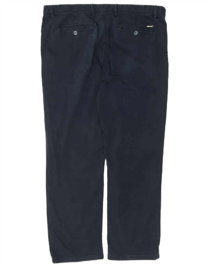 MASSIMO DUTTI Pantalón chino recto para hombre EU 46 XL W36 L27 Azul marino