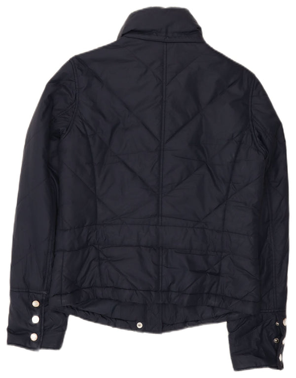 Tommy Hilfiger Chaqueta acolchada para mujer UK 10 Small Poliéster azul marino