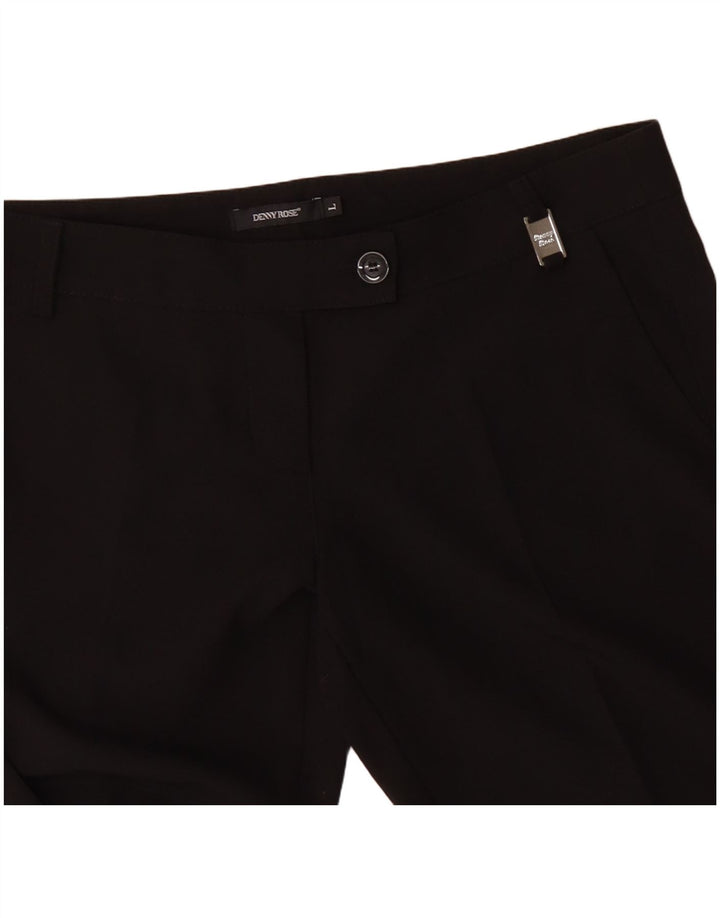 DENNY ROSE Pantalón de traje recto para mujer Grande W34 L32 Poliéster negro