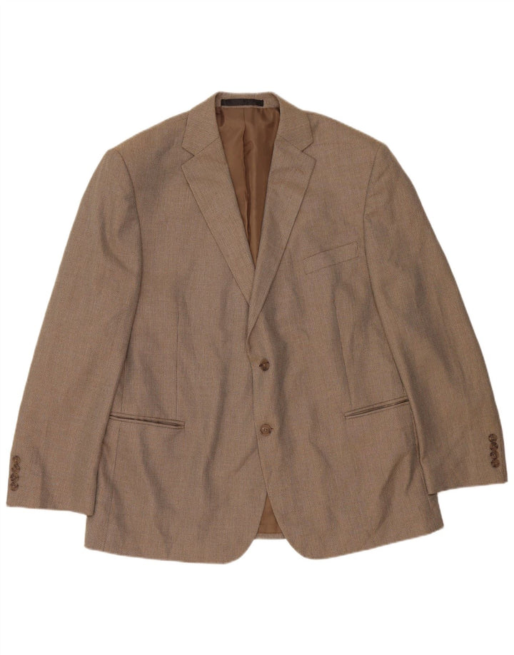 Marks & Spencer Chaqueta tipo blazer de 2 botones para hombre UK 46 XL Poliéster beige
