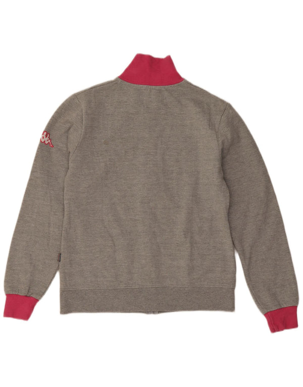 Kappa Chaqueta de chándal gráfica para mujer UK 40 Gris medio Colorblock