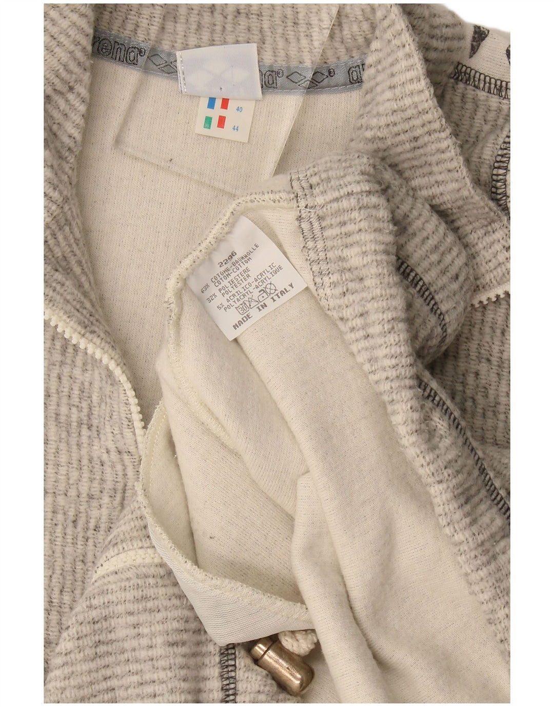 Chaqueta superior de chándal con gráfico Arena para mujer IT 44 Algodón gris medio