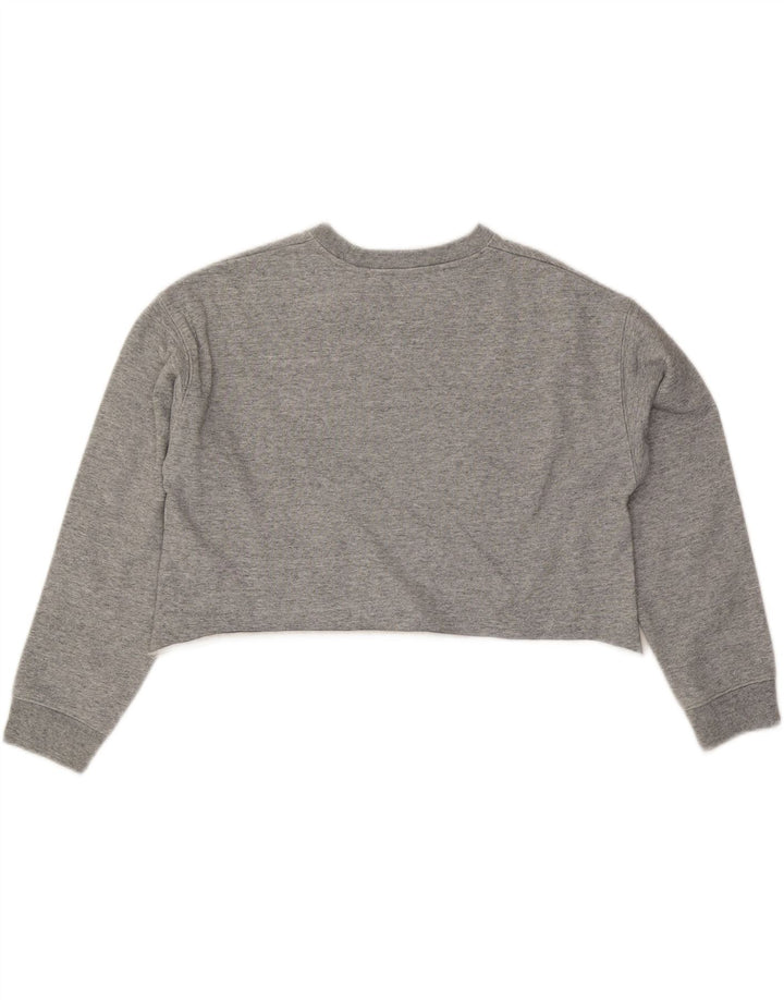 Levi's - Sudadera corta extragrande para mujer, talla 10, algodón gris pequeño