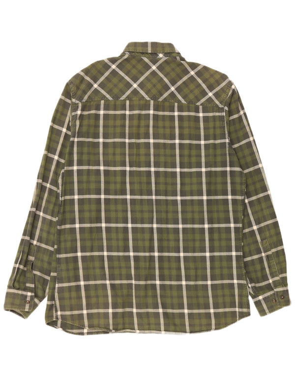 Marlboro Classics Camisa De Franela Hombre XL Algodón A Cuadros Verde