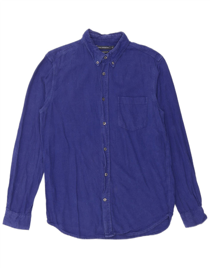 Camisa de franela de corte estándar para hombre de French Connection Algodón azul medio