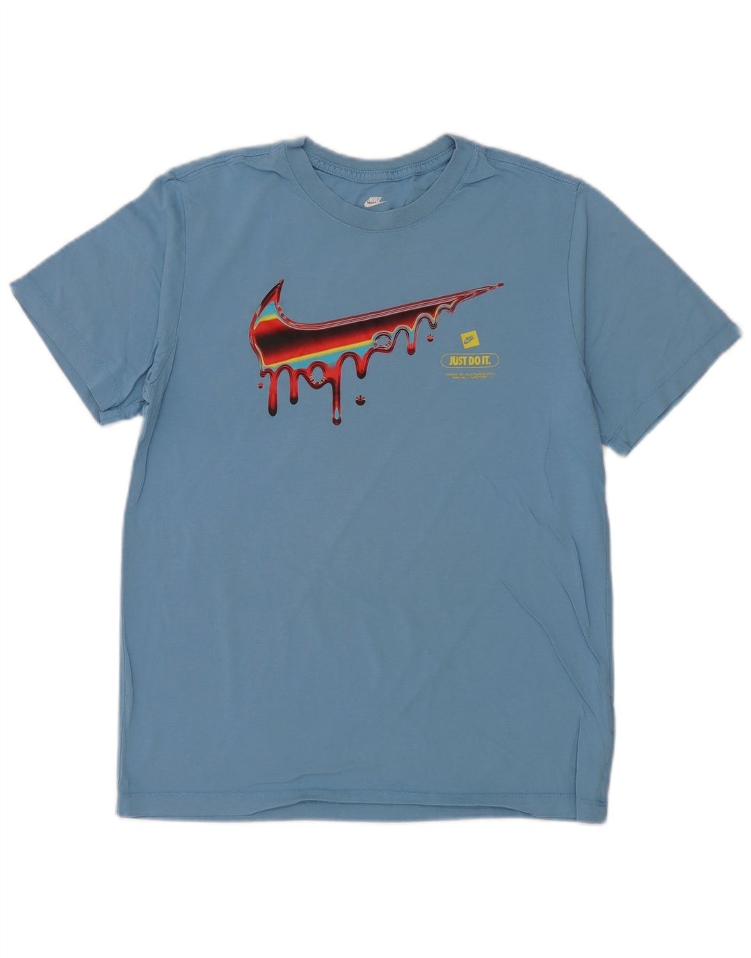 Nike - Camiseta gráfica para hombre, parte superior de algodón azul medio