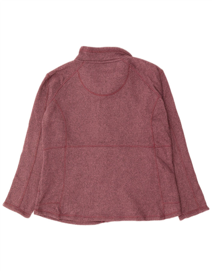 WEIRD FISH Suéter tipo cárdigan extragrande para mujer UK 40 XL Poliéster burdeos