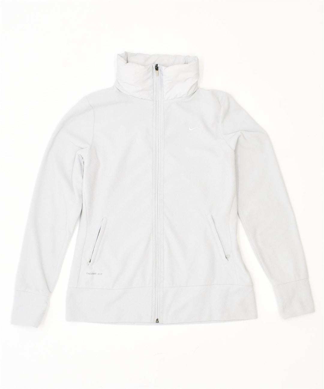 NIKE - Chaqueta polar Therma Fit para mujer, talla 40, poliéster gris grande