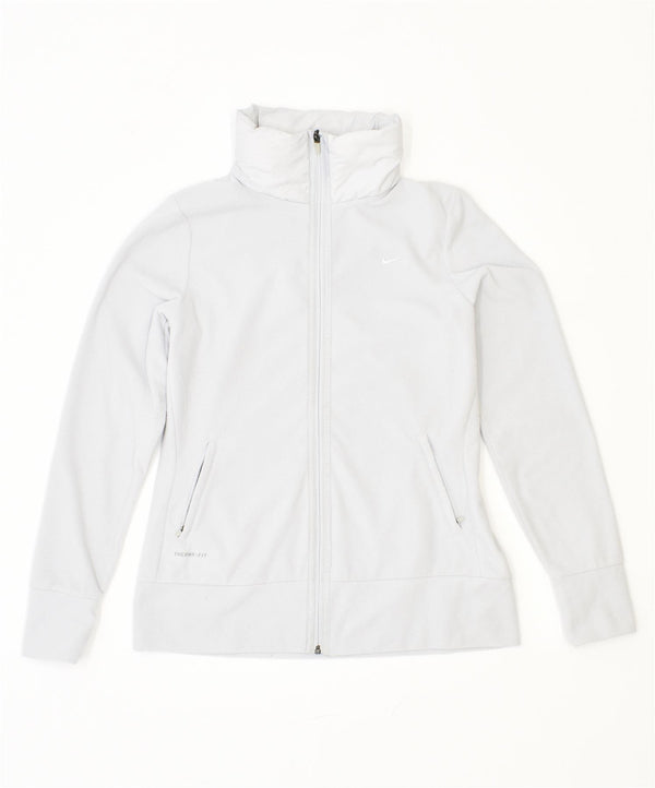 NIKE - Chaqueta polar Therma Fit para mujer, talla 40, poliéster gris grande