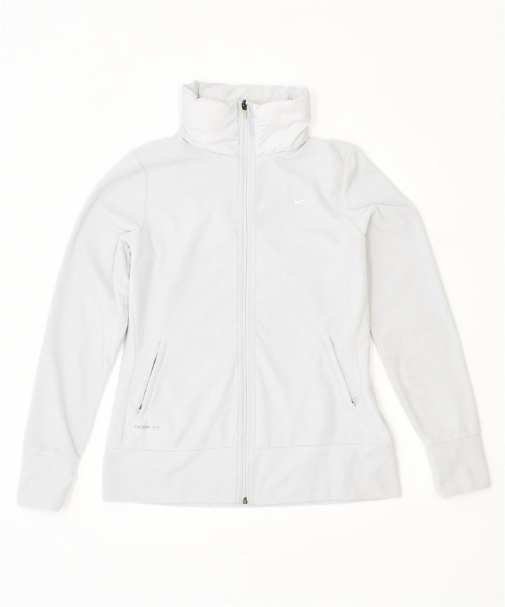 NIKE - Chaqueta polar Therma Fit para mujer, talla 40, poliéster gris grande