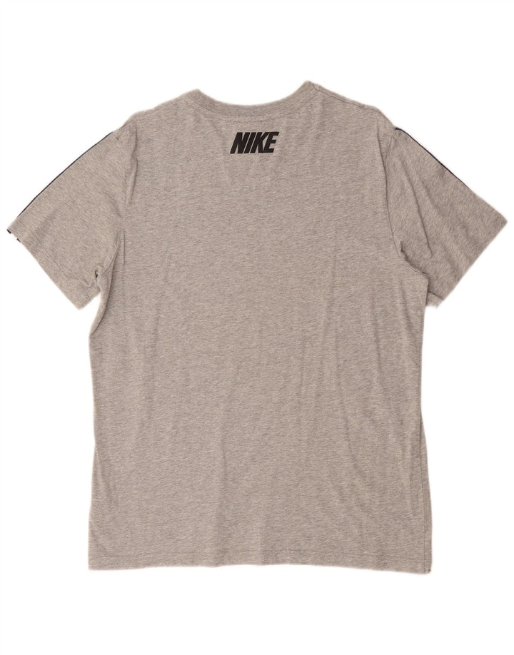 Nike - Camiseta gráfica para hombre, talla grande, algodón gris