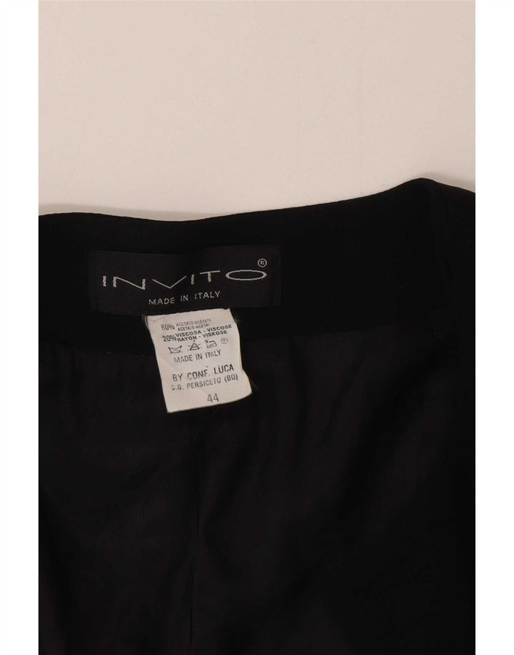 Chaqueta Bolero Vintage para Mujer IT 44 Acetato Negro Medio
